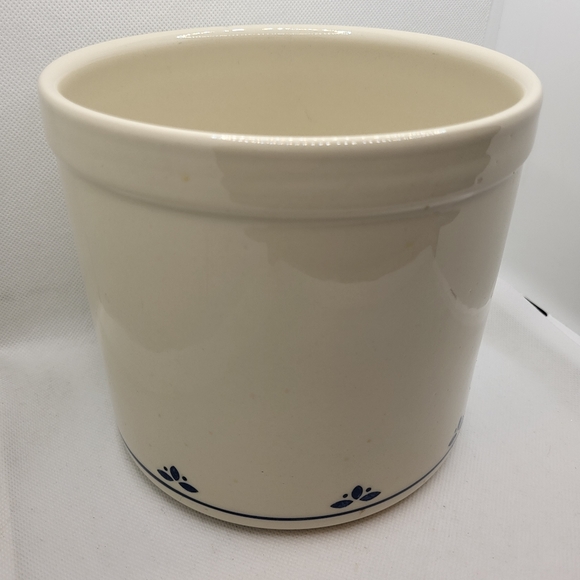 Roseville Other - Roseville Pottery 2qt Crock Blue Leaves Floral Stripe Country Farmhouse